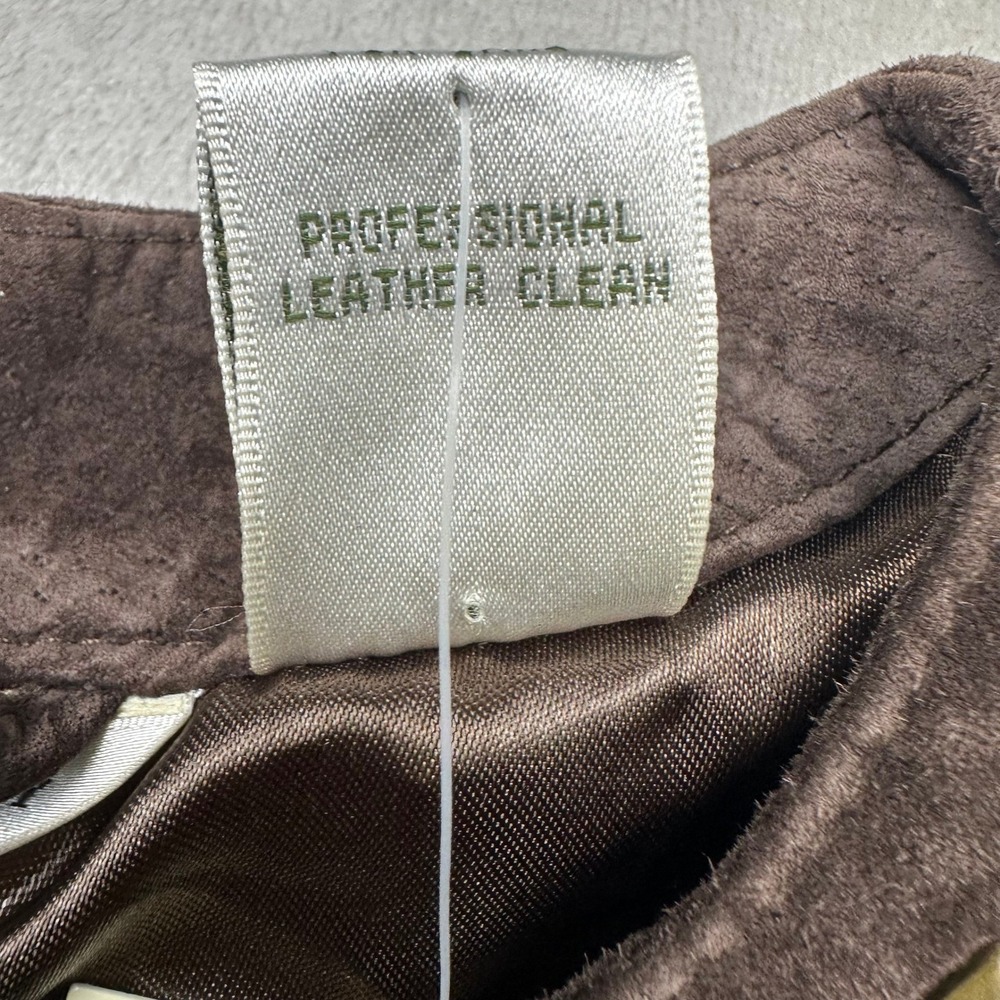 Brown Genuine Suede Studded Jacket Petite Small Statement Jacket‎ - Picture 6 of 16